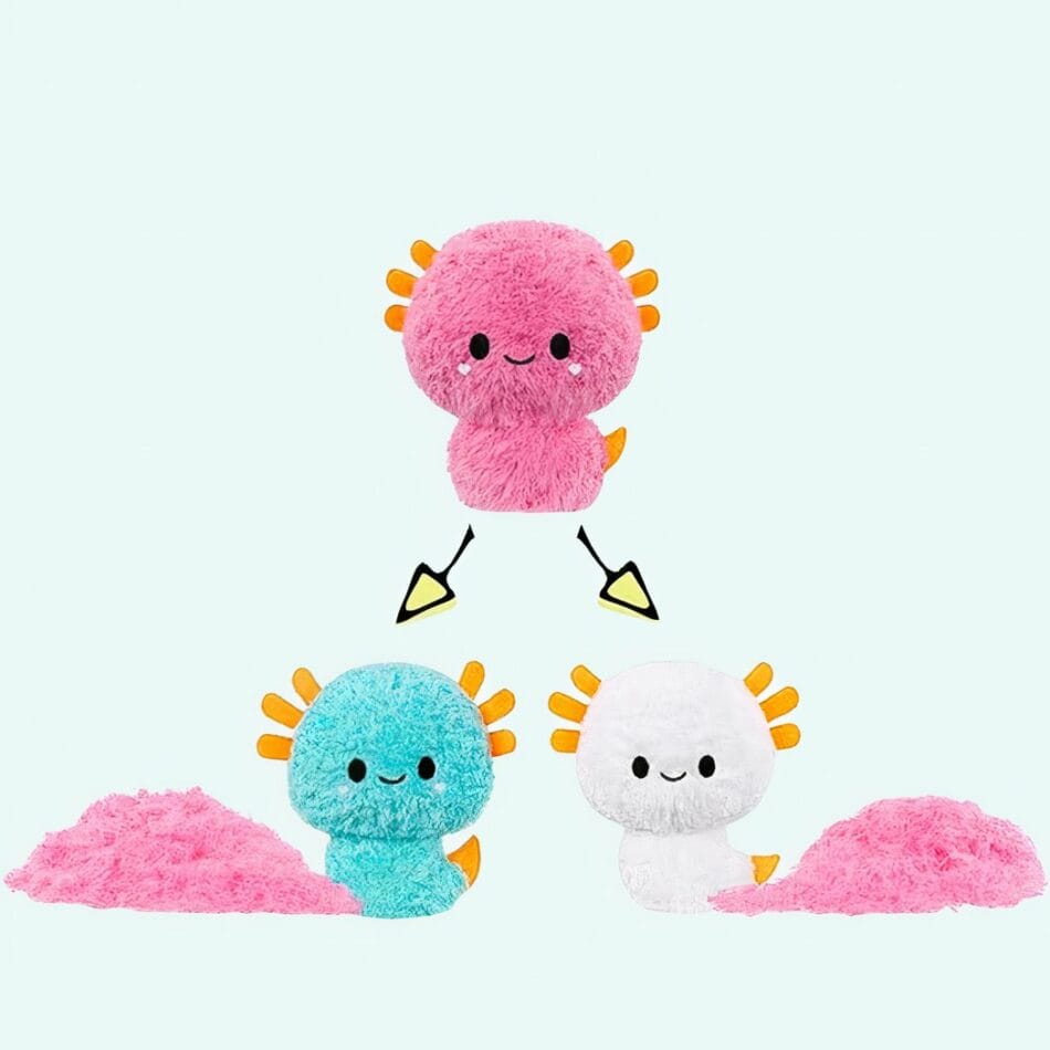 Roze Axolotl Knuffel Sensorische Drie In Een Ontspanningsknuffel De Knuffel