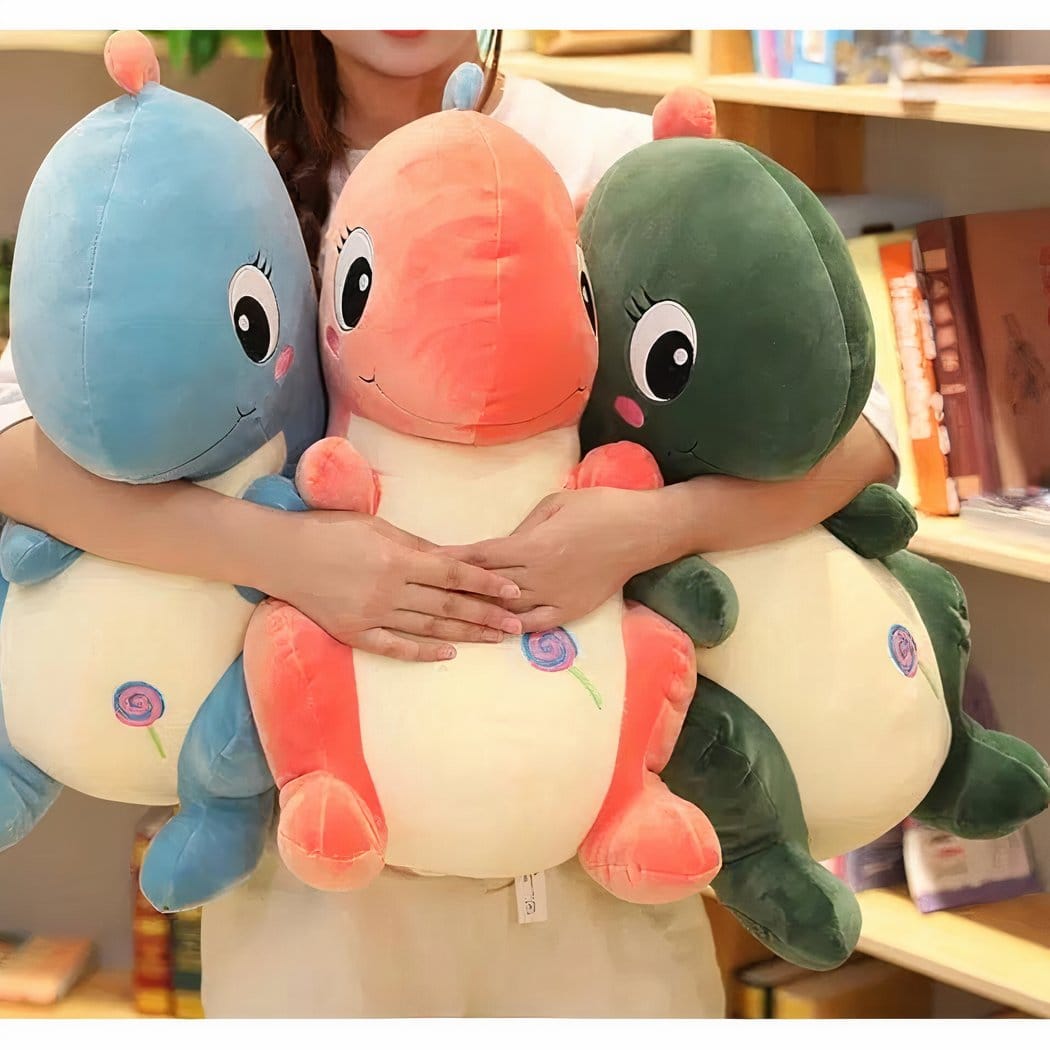 Roze Dinosaurus Knuffel met Zachte Stof voor Slaap en Speelpret De Knuffel
