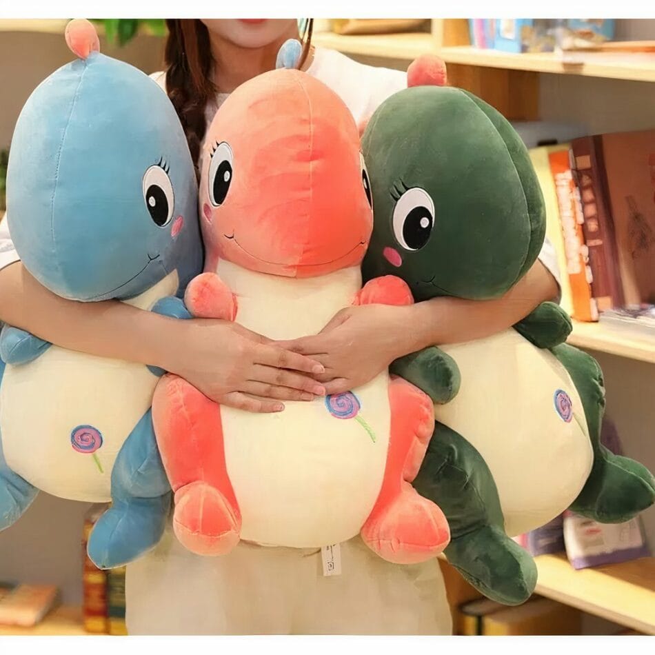 Roze Dinosaurus Knuffel met Zachte Stof voor Slaap en Speelpret De Knuffel