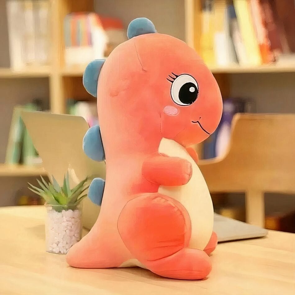 Roze Dinosaurus Knuffel met Zachte Stof voor Slaap en Speelpret De Knuffel