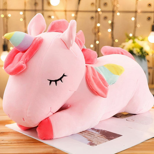 Roze Eenhoorn Knuffel Met Nachtlampje Zacht Licht Voor Slaapkamer De Knuffel 30cm
