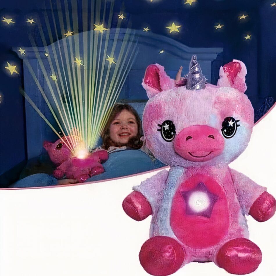 Roze Eenhoorn Nachtlampje Knuffel Met Zacht Licht De Knuffel