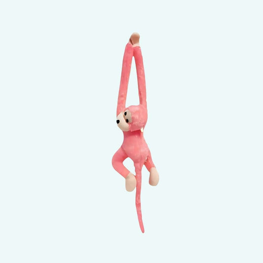 Roze Knuffel Aap Met Lange Staart Zacht Speelvriend Voor Kinderen De Knuffel