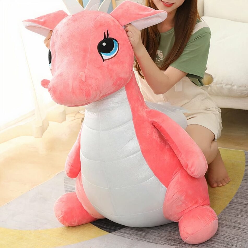 Roze Knuffel Draak Schattig Zachte Slaapknuffel De Knuffel