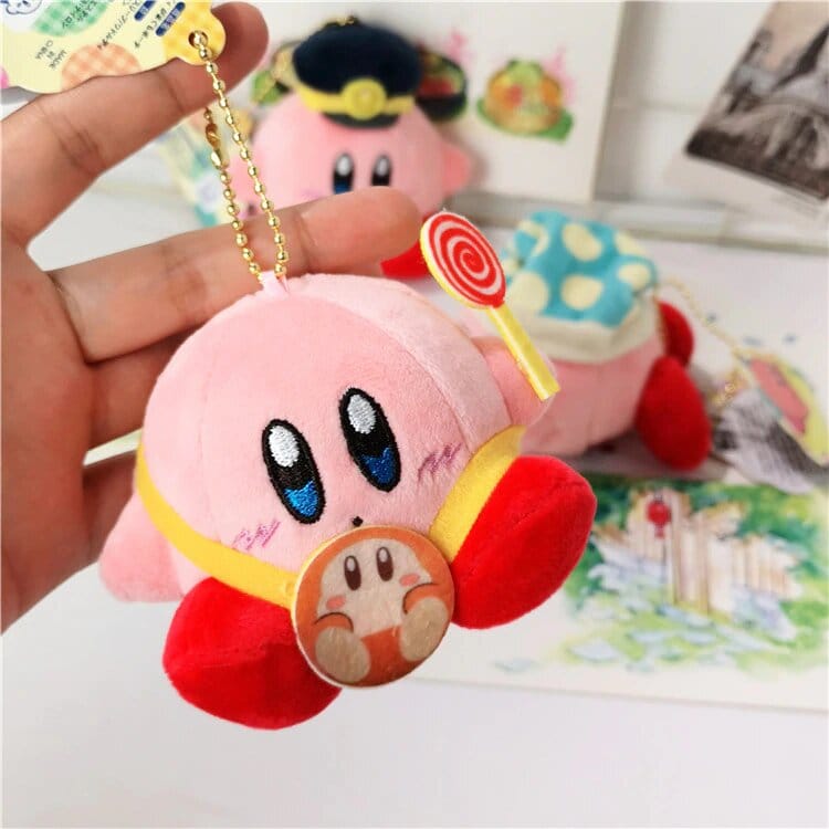 Roze Knuffel Kirby met Suikerstok Pluchebal De Knuffel