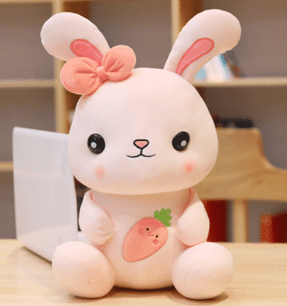 Roze Knuffel Konijn Mimi Ultra Zachte Vacht met Katoenen Lijf De Knuffel