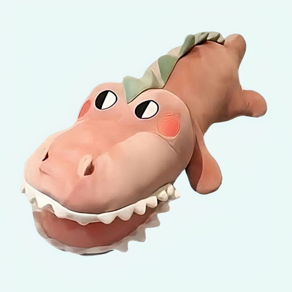 Roze Knuffel Krokodil Met Zacht Kussencomfort De Knuffel