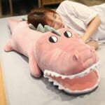 Roze Knuffel Krokodil Met Zacht Kussencomfort De Knuffel