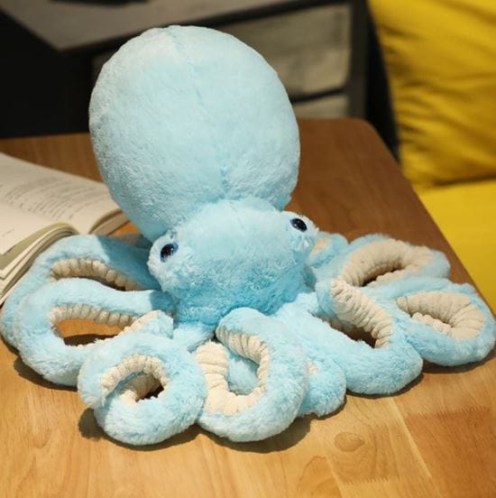 Roze Knuffel Octopus Met Acht Tentakels En Spiraalvormige Tentakels De Knuffel
