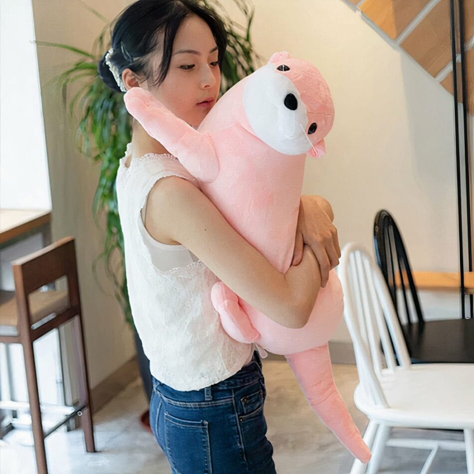 Roze Knuffel Otter Zachte Pluche Speelgoed Voor Kinderen De Knuffel