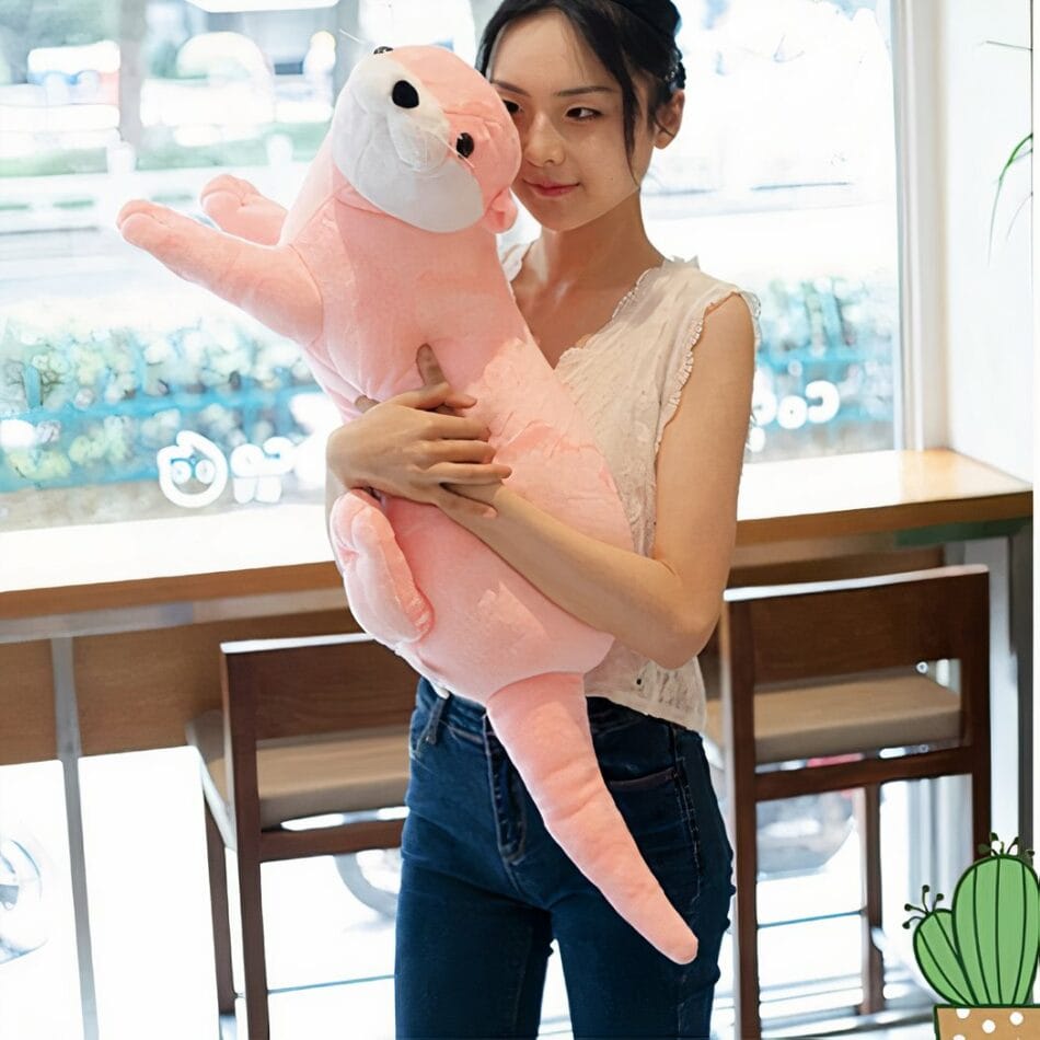 Roze Knuffel Otter Zachte Pluche Speelgoed Voor Kinderen De Knuffel