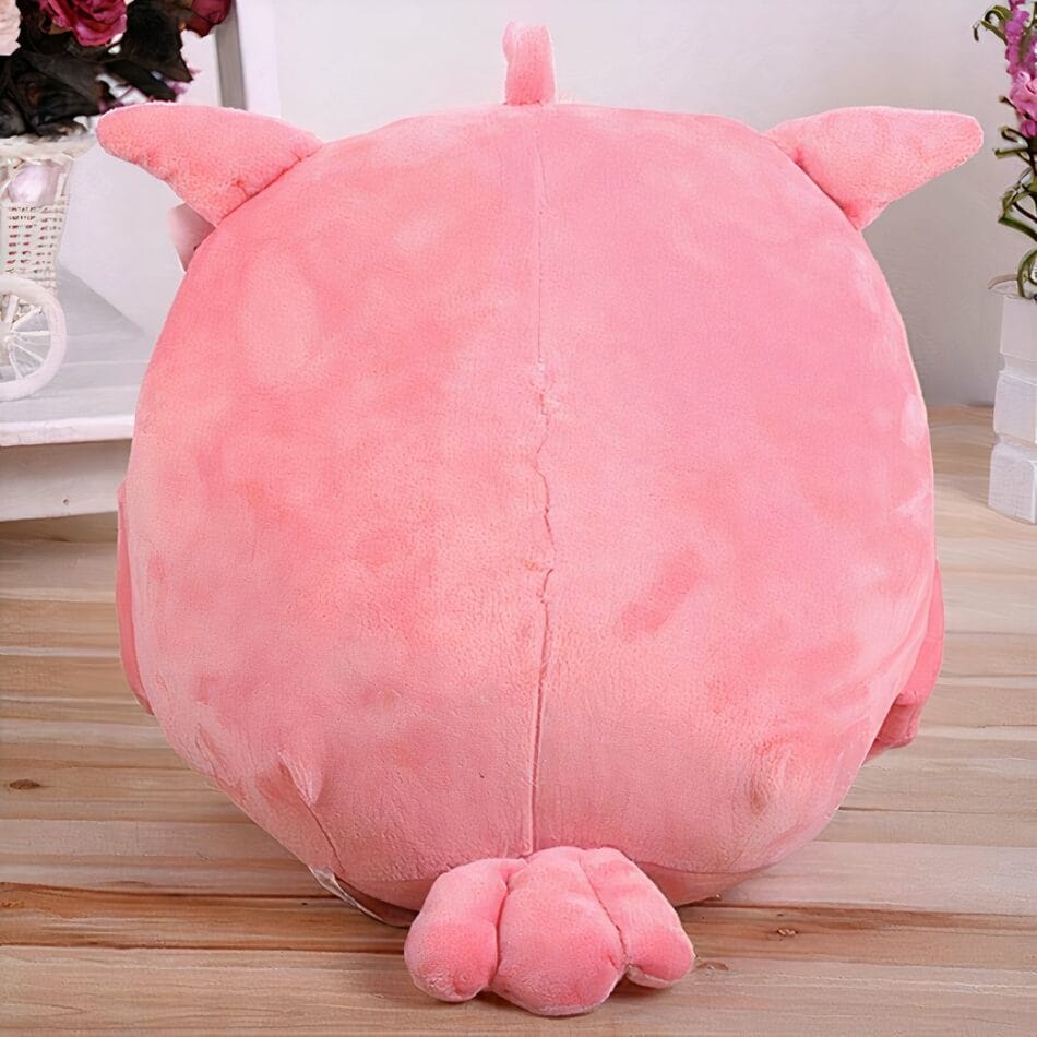 Roze Knuffel Uil Superschattig Zacht Met Donkerbruine Ogen De Knuffel