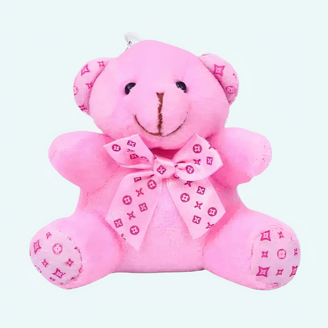 Roze Knuffelbeer Sleutelhanger Zacht en Opgevuld De Knuffel