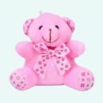 Roze Knuffelbeer Sleutelhanger Zacht en Opgevuld De Knuffel