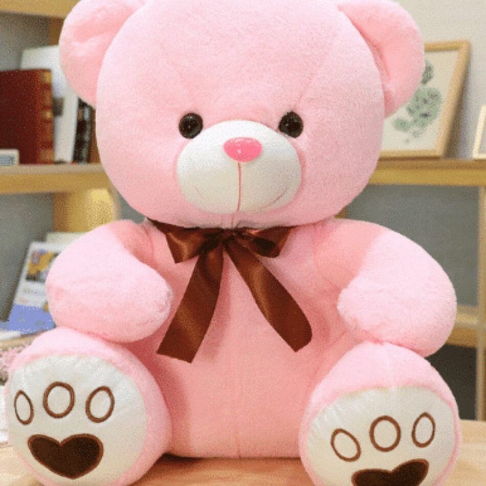 Roze Knuffelbeer Superschattig Met Zachte Textuur Voor Troost De Knuffel