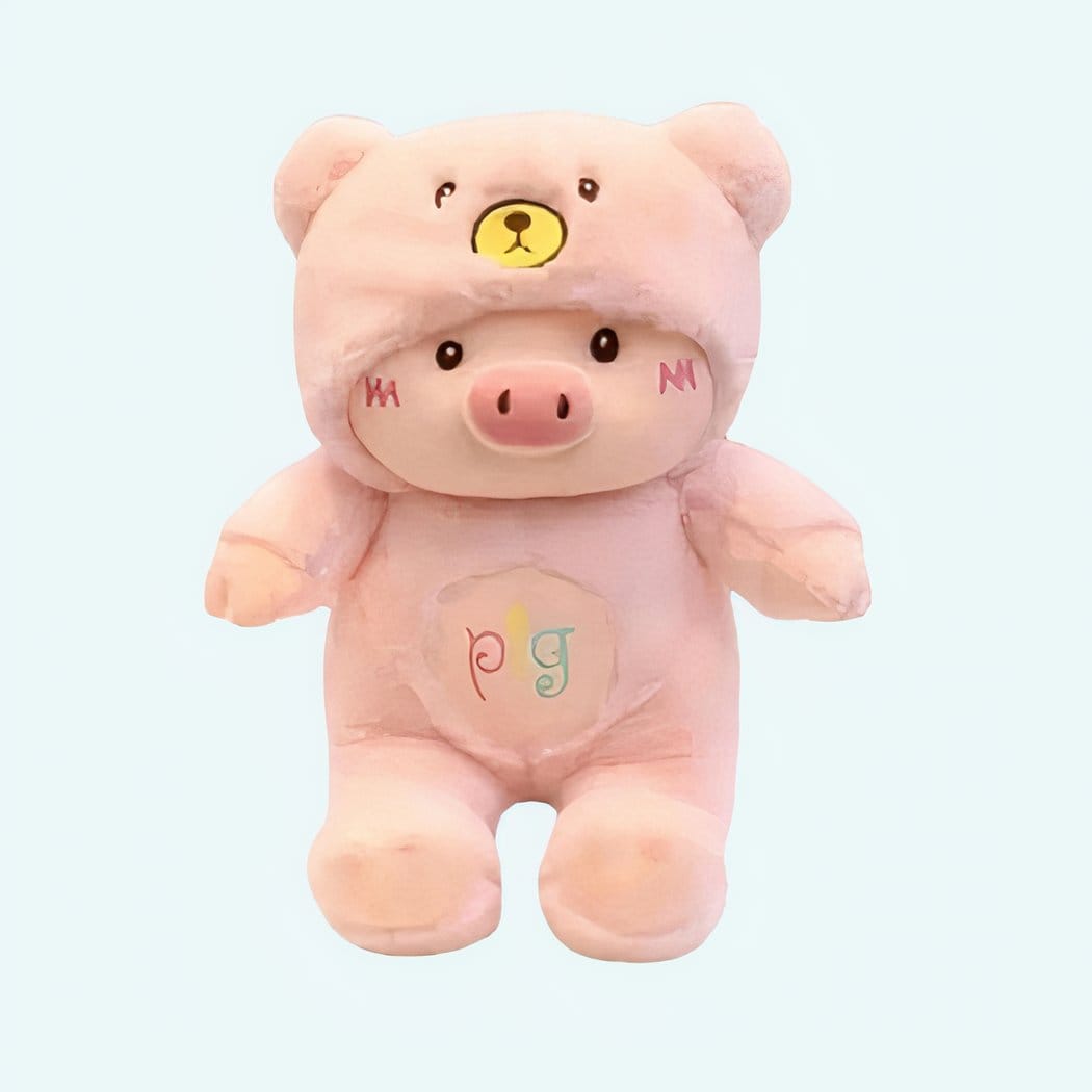 Roze Knuffelvarken Verkleed Als Beer Zachte Pluche Knuffel De Knuffel 30cm