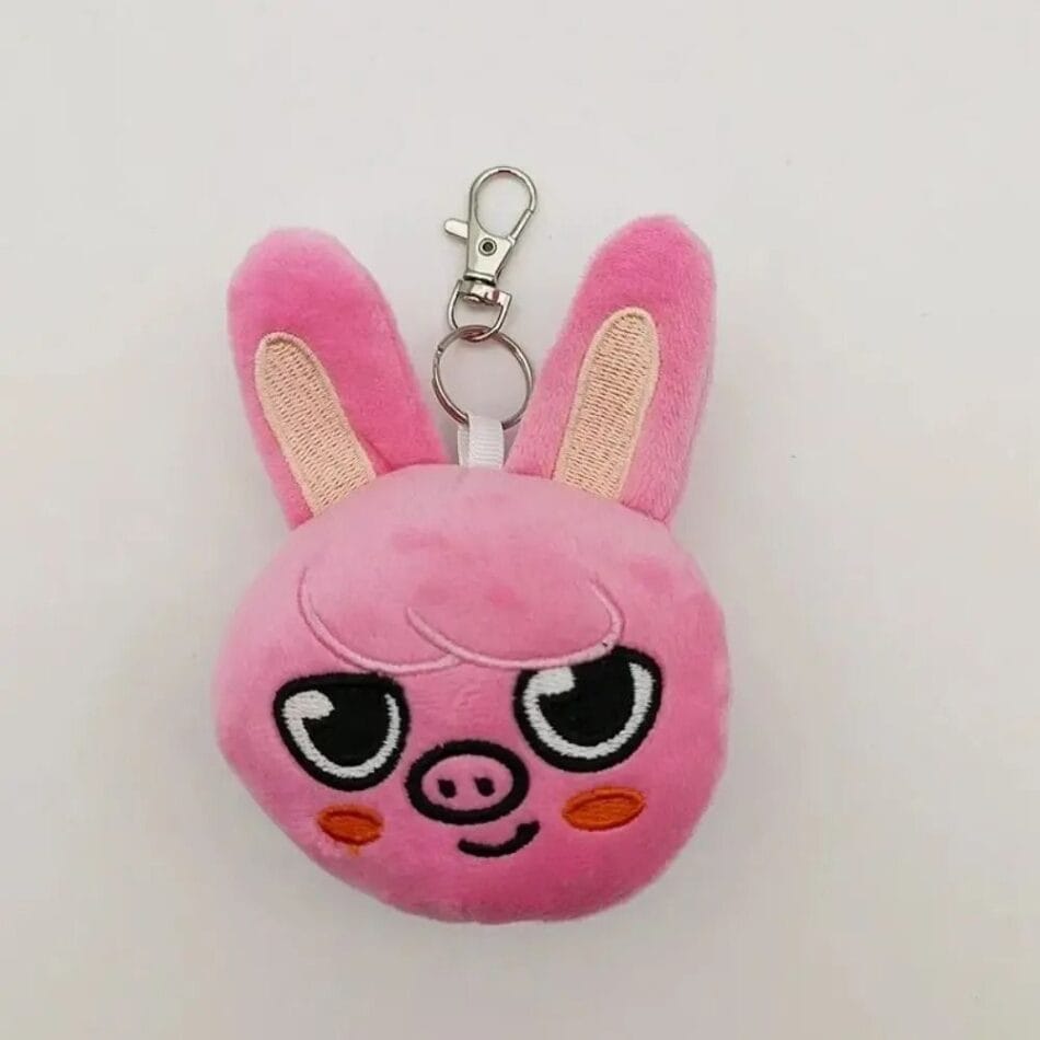 Roze Konijn Knuffel Sleutelhanger Changbin Stray Kids 9 cm De Knuffel