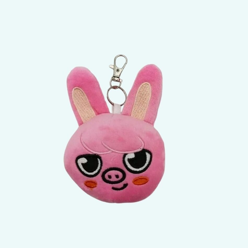 Roze Konijn Knuffel Sleutelhanger Changbin Stray Kids 9 cm De Knuffel