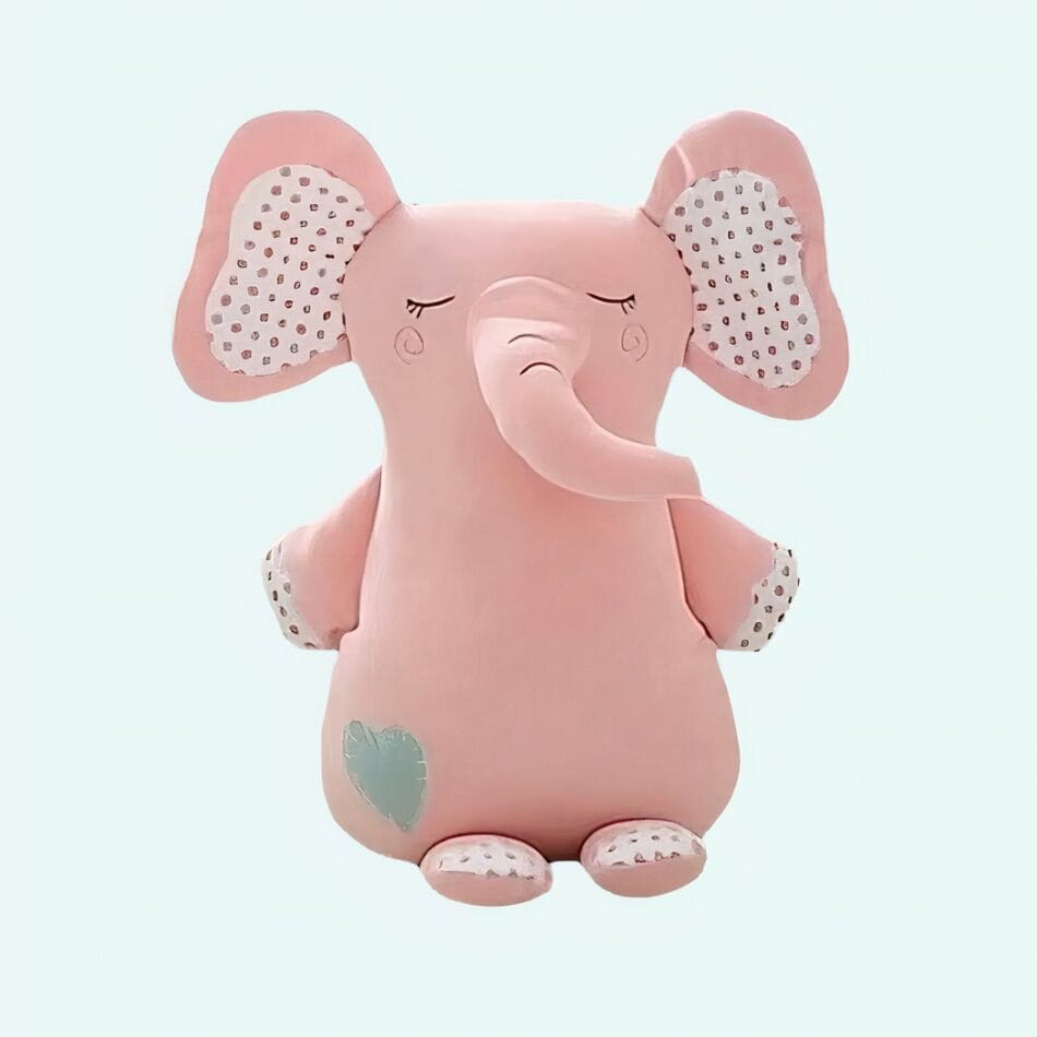 Roze Olifant Knuffel Van Pluche Zachte Textuur Veelgevuld Lijf De Knuffel