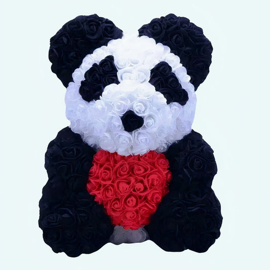 Roze Panda Knuffel Met Rode Accenten Romantische Valentijnsdag Knuffel De Knuffel