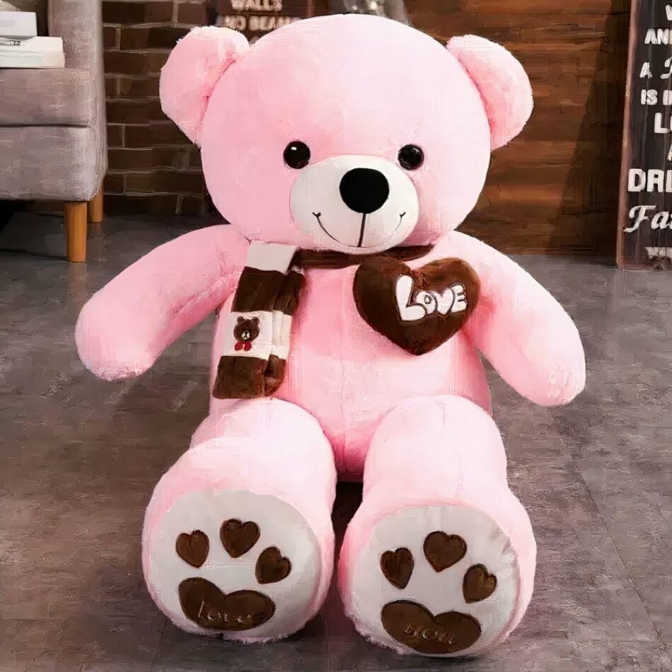 Roze Pluche Knuffelbeer Van Amour Zacht Knuffelbaar De Knuffel