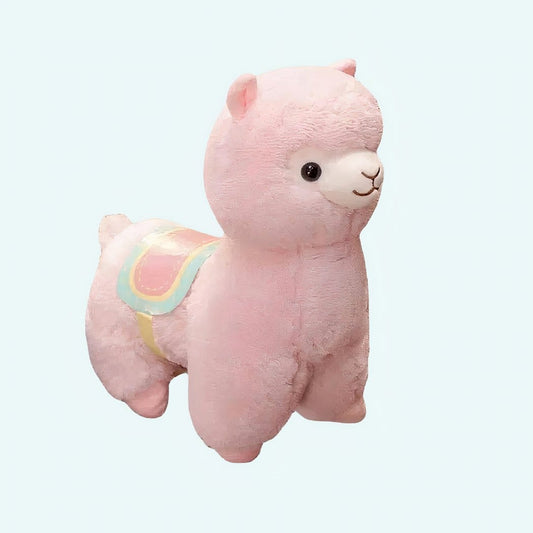 Roze Pluche Lama Knuffel Met Zadel Zachte Avonturenvriend De Knuffel 35cm