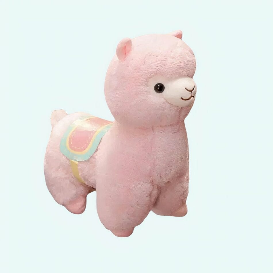 Roze Pluche Lama Knuffel Met Zadel Zachte Avonturenvriend De Knuffel