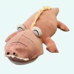 Roze Pluizige Dinosaurus Knuffel met Glimlach De Knuffel