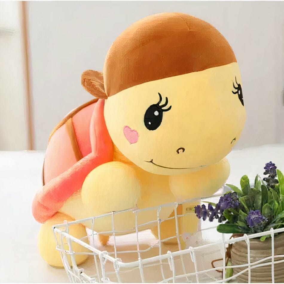 Roze Schildpad Knuffel Met Bijpassende Pet De Knuffel