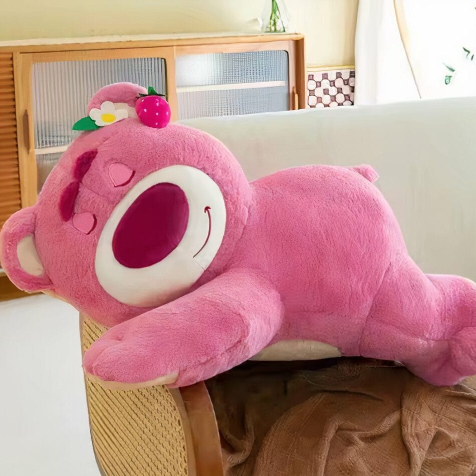 Roze Teddyknuffel Kussen Troost en Warmte De Knuffel