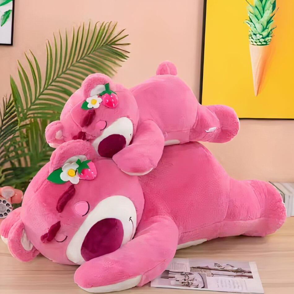 Roze Teddyknuffel Kussen Troost en Warmte De Knuffel