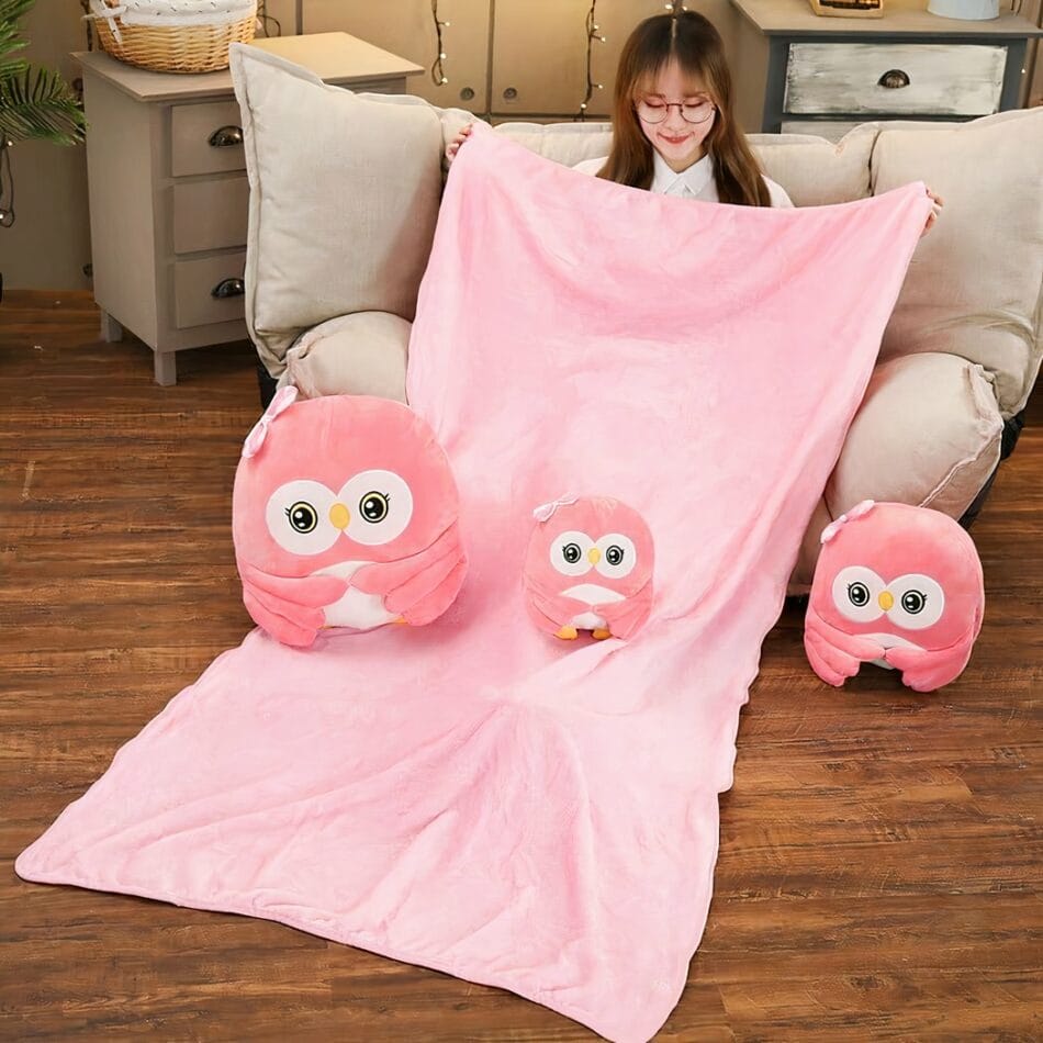 Roze Uil Knuffel Superschattig met Grote Ogen De Knuffel