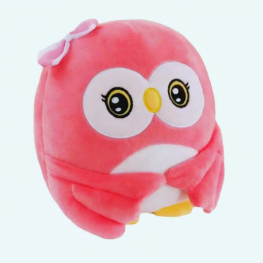 Roze Uil Knuffel Superschattig met Grote Ogen De Knuffel 22cm