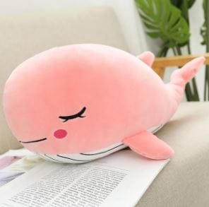 Roze Walvis Knuffel Slaapknuffel Fluweelzacht Groot Formaat De Knuffel