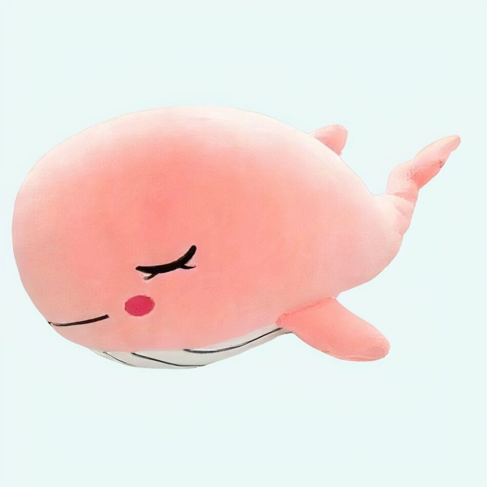 Roze Walvis Knuffel Slaapknuffel Fluweelzacht Groot Formaat De Knuffel