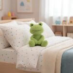 Schattige Groene Kikker Knuffel Met Liefhebbende Uitstraling De Knuffel