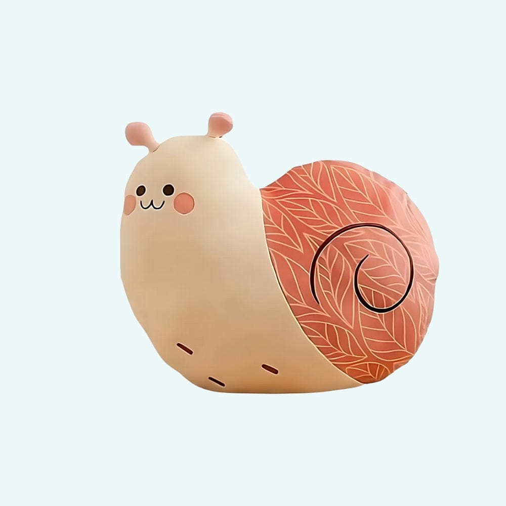 Schattige Slak Knuffel Decoratief Met Spiraalpatroon En Bladeren De Knuffel