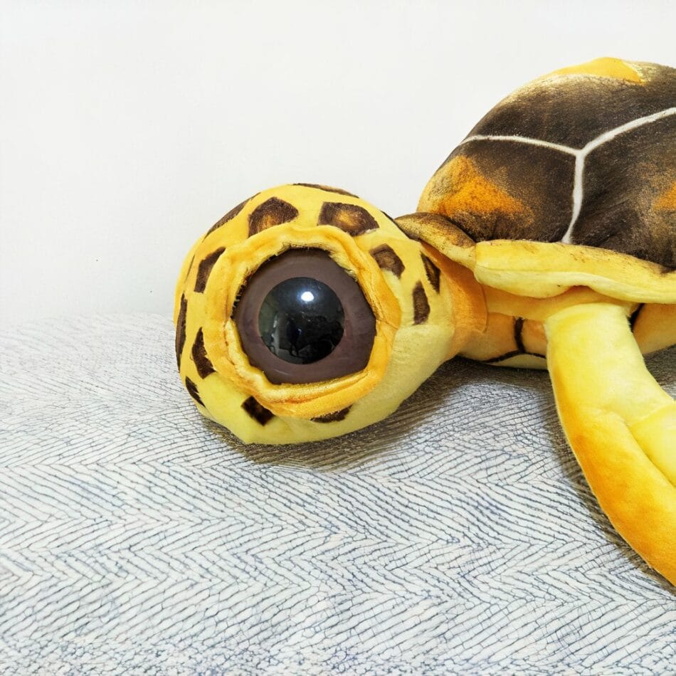 Schildpad Knuffel Kussen met Grote Ogen van Katoen De Knuffel