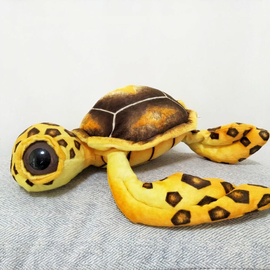 Schildpad Knuffel Kussen met Grote Ogen van Katoen De Knuffel