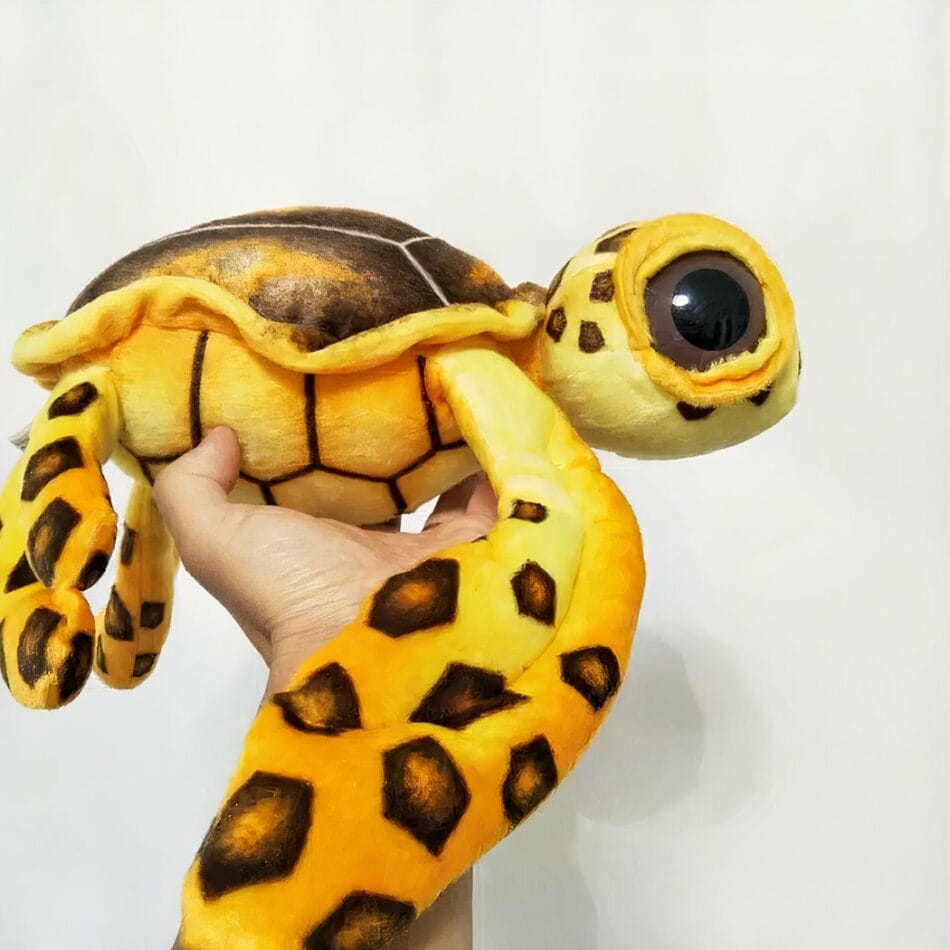 Schildpad Knuffel Kussen met Grote Ogen van Katoen De Knuffel