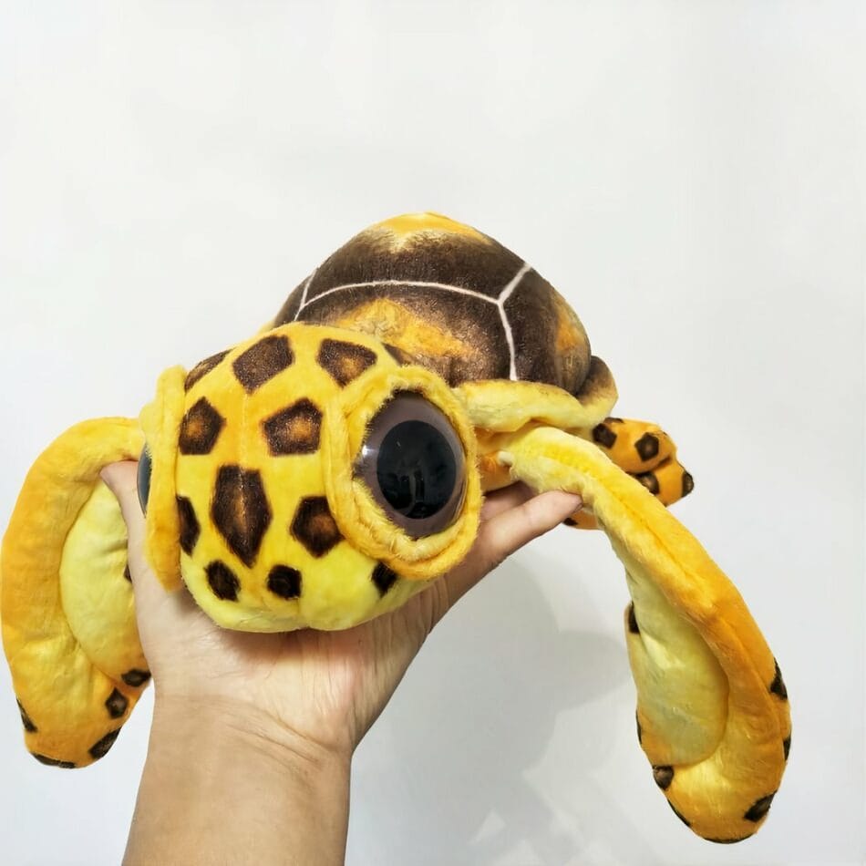 Schildpad Knuffel Kussen met Grote Ogen van Katoen De Knuffel