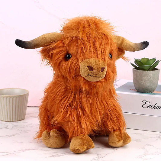 Schotse Hooglander Knuffel 29 cm | Bruin, Wit of Zwart De Knuffel