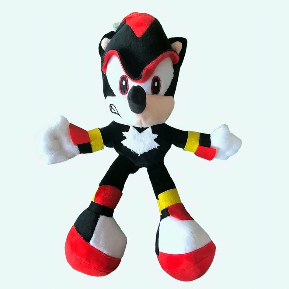 Shadow de Sonic Knuffel Egel in Zwart Kostuum De Knuffel