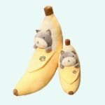 Shiba Inu Knuffel in Banane Vorm Ultra Zachte Polaire Stof De Knuffel