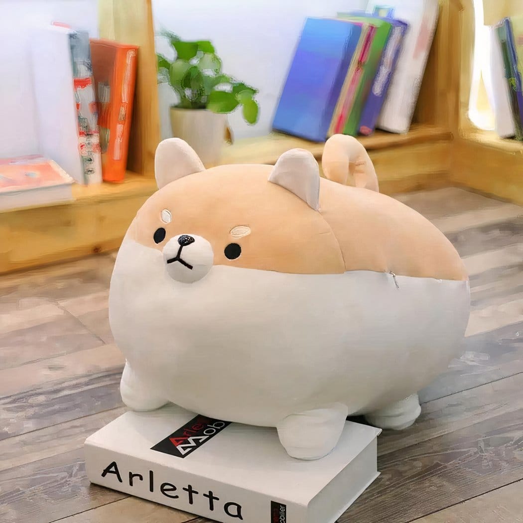 Shiba Inu Kussen Knuffel Ultra Zacht Decoratief Slaapmaatje De Knuffel 50-cm / beige