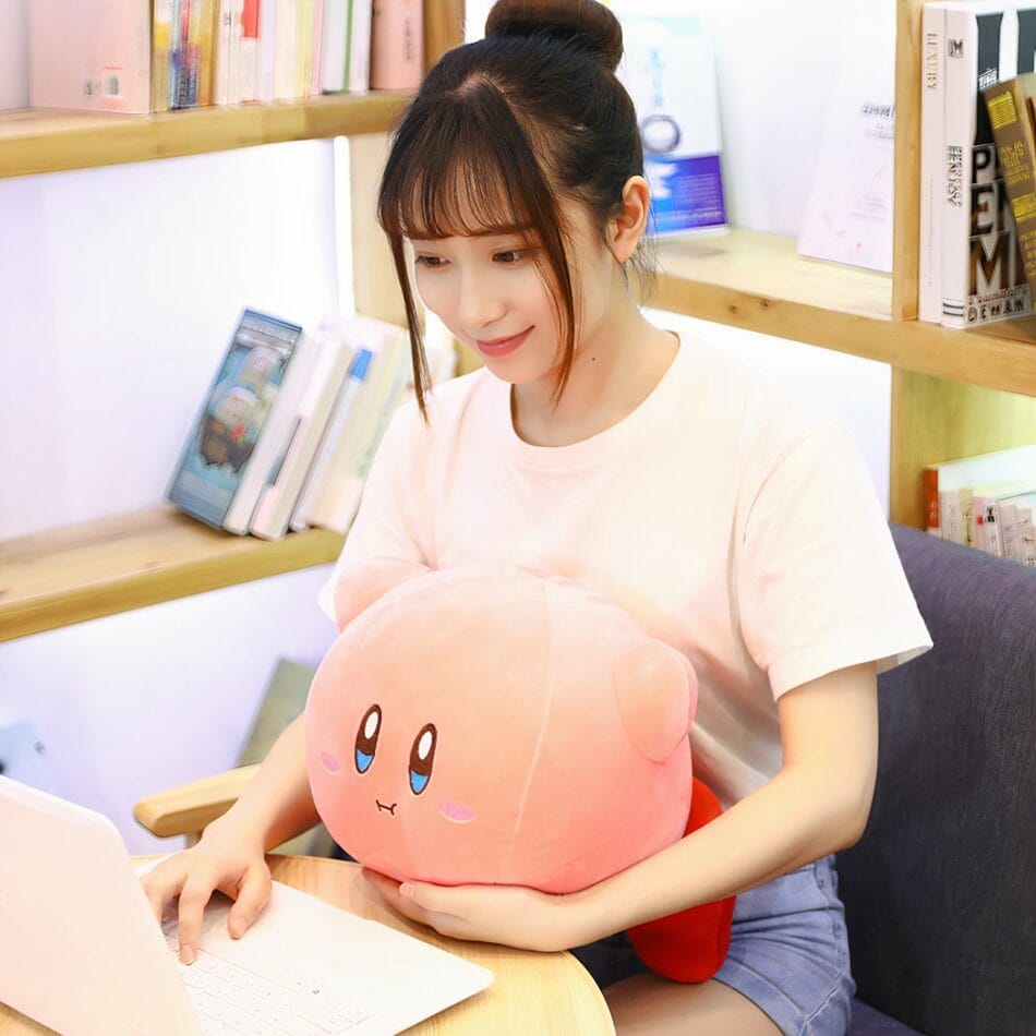 Skattig Knuffel Kirby Hoofd Omhoog 35 Cm Pluche De Knuffel