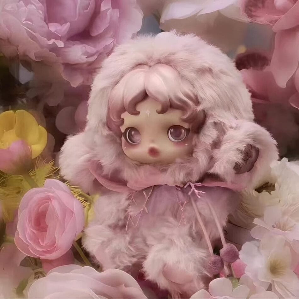 Skullpanda Bloementhema Blind Box Knuffel De Knuffel