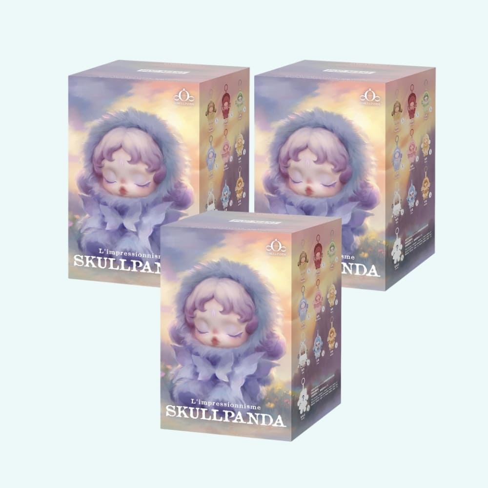 Skullpanda Bloementhema Blind Box Knuffel De Knuffel set-van-3