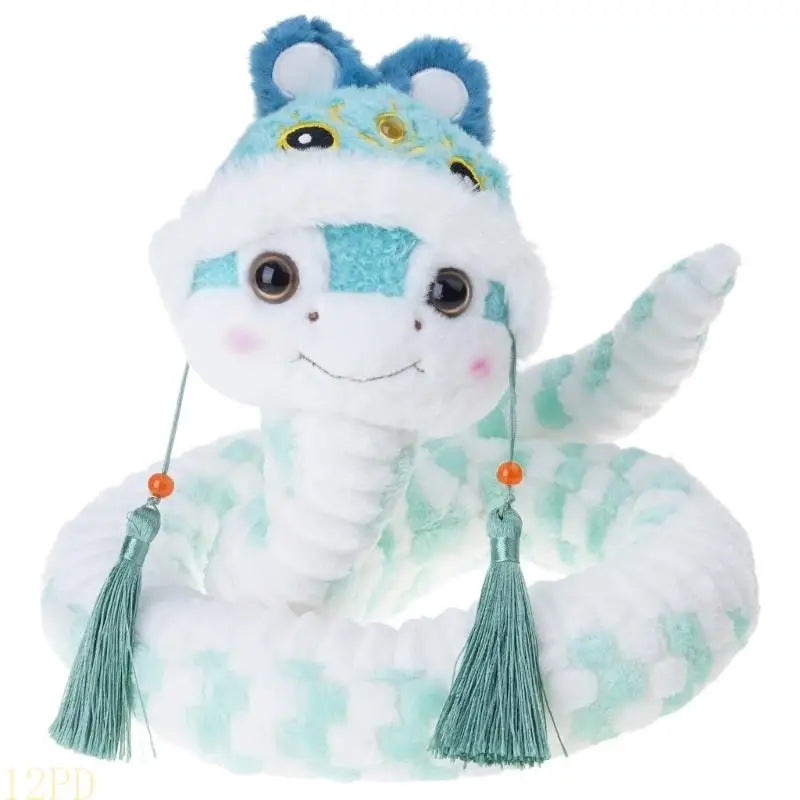 Slang Knuffelkussen | Jaar van de Slang Pluche Kussen De Knuffel Blauw / Model 1