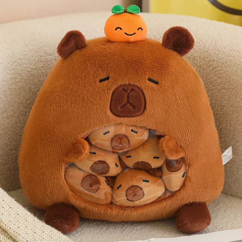 Snackzak vol Knuffels | Capibara of Haaien Pluche Set De Knuffel